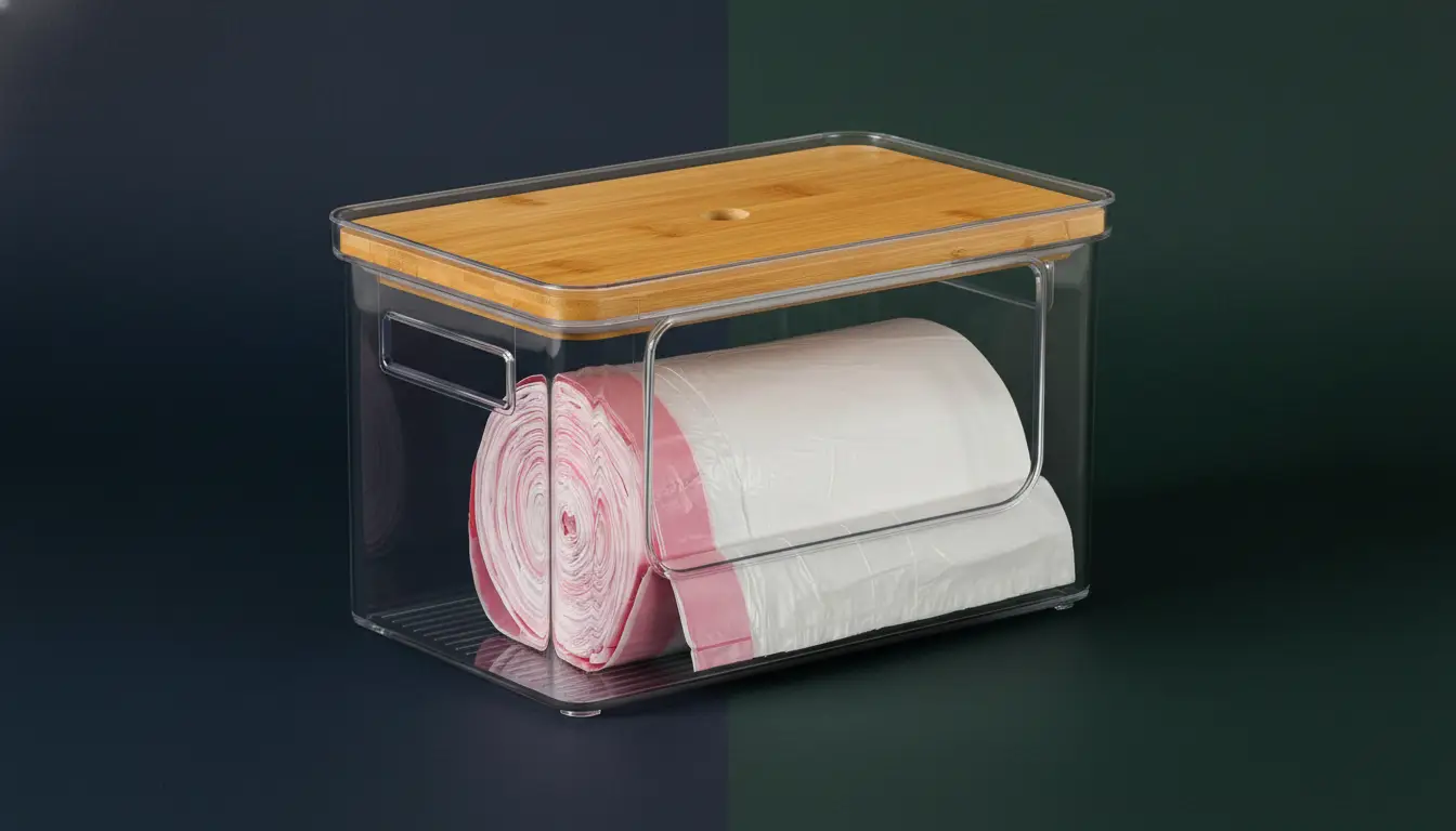 Trash Bag Holder, Stackable Garbage Bag Dispenser (10)